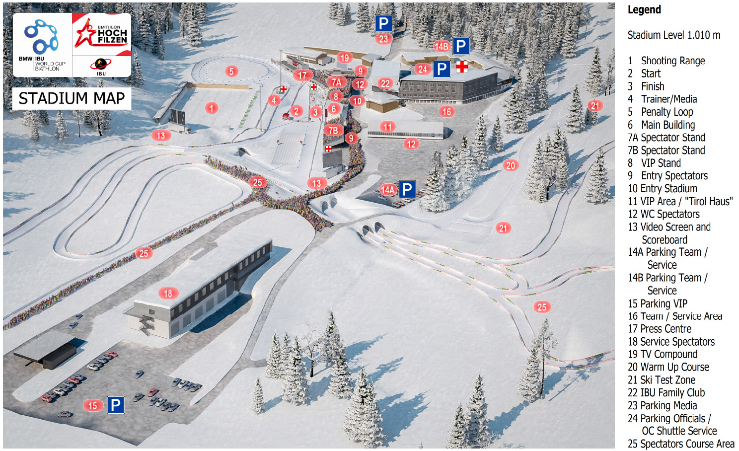 Stadionplan Hochfilzen