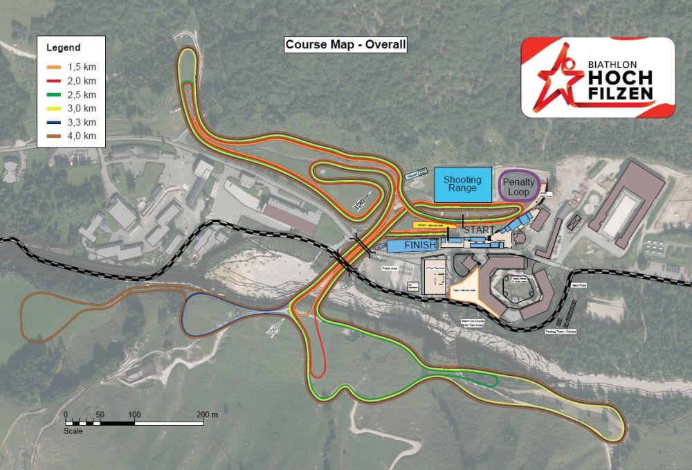 Streckenplan Weltcup Hochfilzen