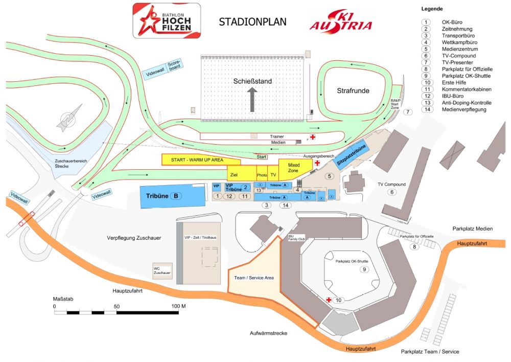 Tribuenenplan Weltcup Hochfilzen