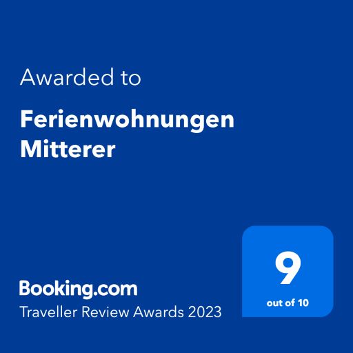 Booking.com Award - Ferienwohnungen Mitterer