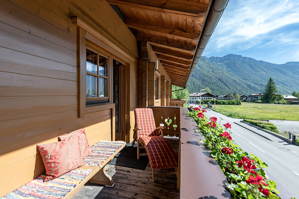 Balkon Aussicht Dorf