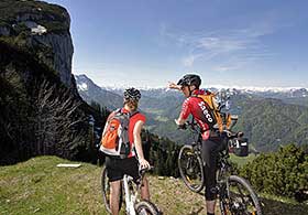 Mountainbike Steinplatte