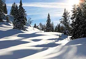 Landschaft Steinplatte Winter