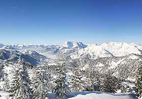 Panorama Steinplatte Winter Wilder Kaiser